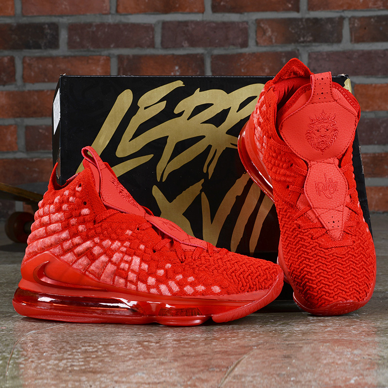 New Nike LeBron 17 Hot Red Shoes